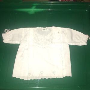 Neimen Marcus Baby Dress Shirt + Bonnet